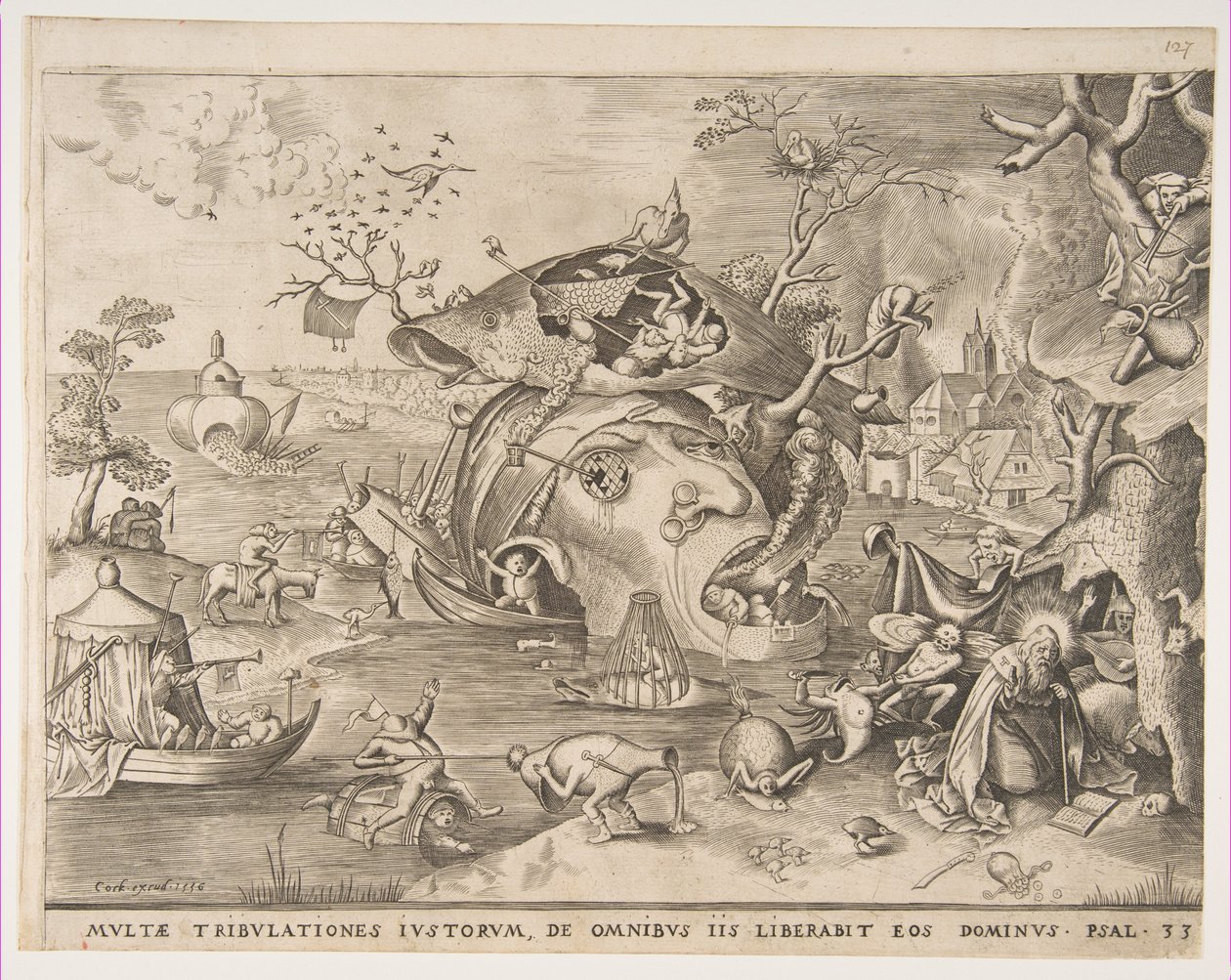 A Tentação de Santo Antônio, 1556. de Pieter van der Heyden