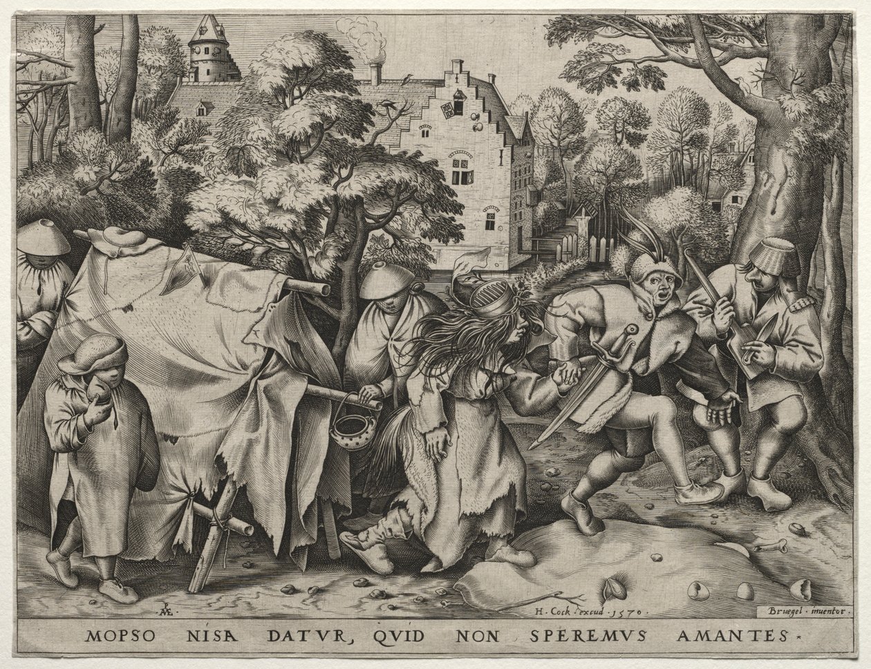 O casamento de Mopsus e Nisa, 1570. de Pieter van der Heyden