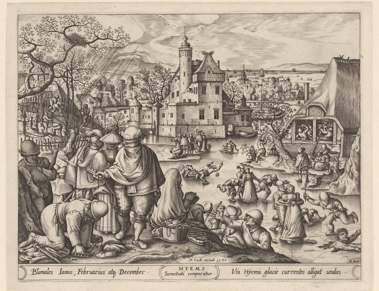 Inverno Hyems (título no objeto) As Quatro Estações (título da série) de Pieter van der Heyden