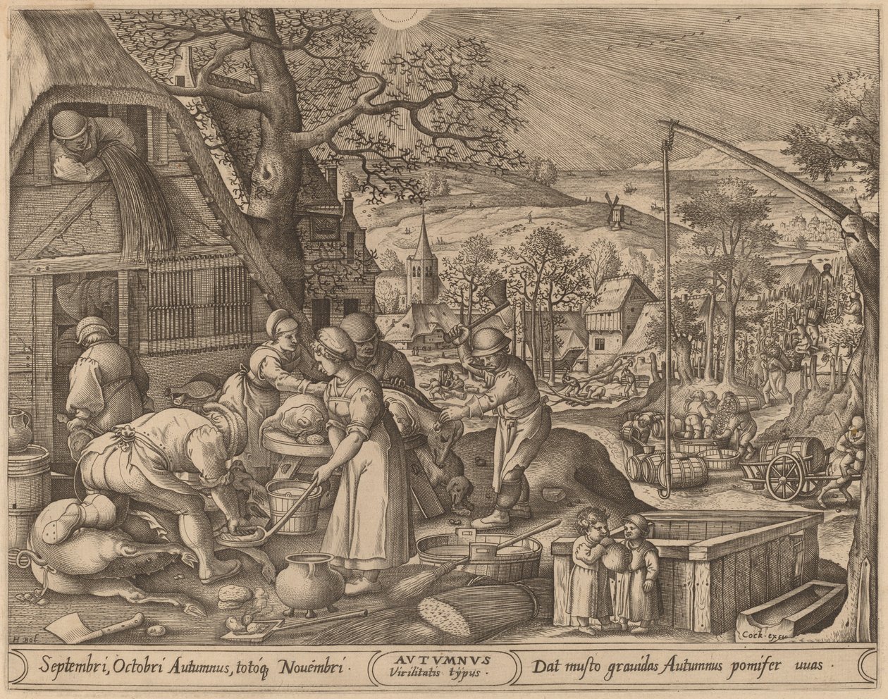 Outono de Pieter van der Heyden after Hans Bol