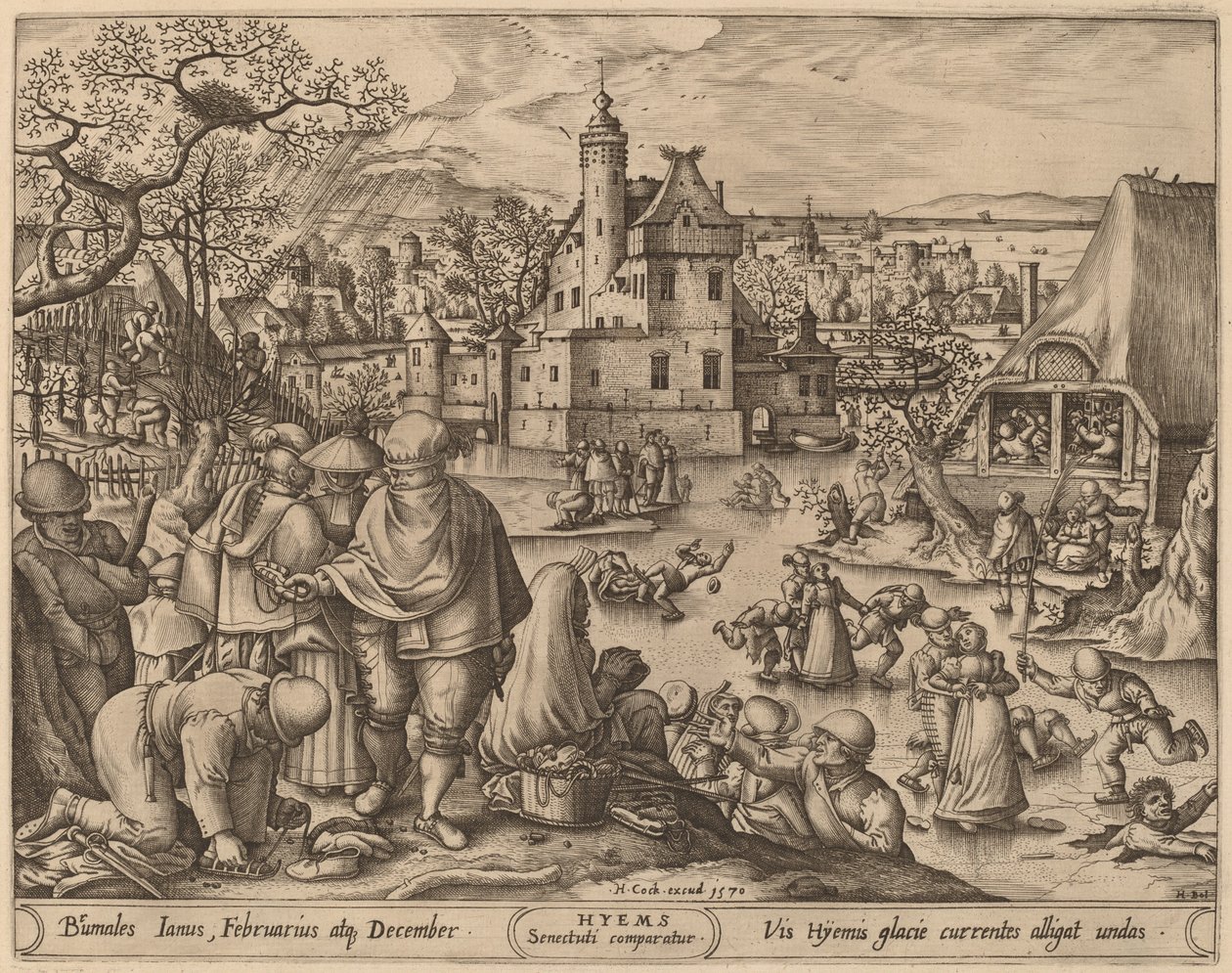 Inverno de Pieter van der Heyden after Hans Bol