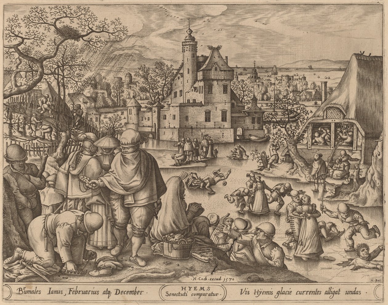 Inverno de Pieter van der Heyden after Hans Bol
