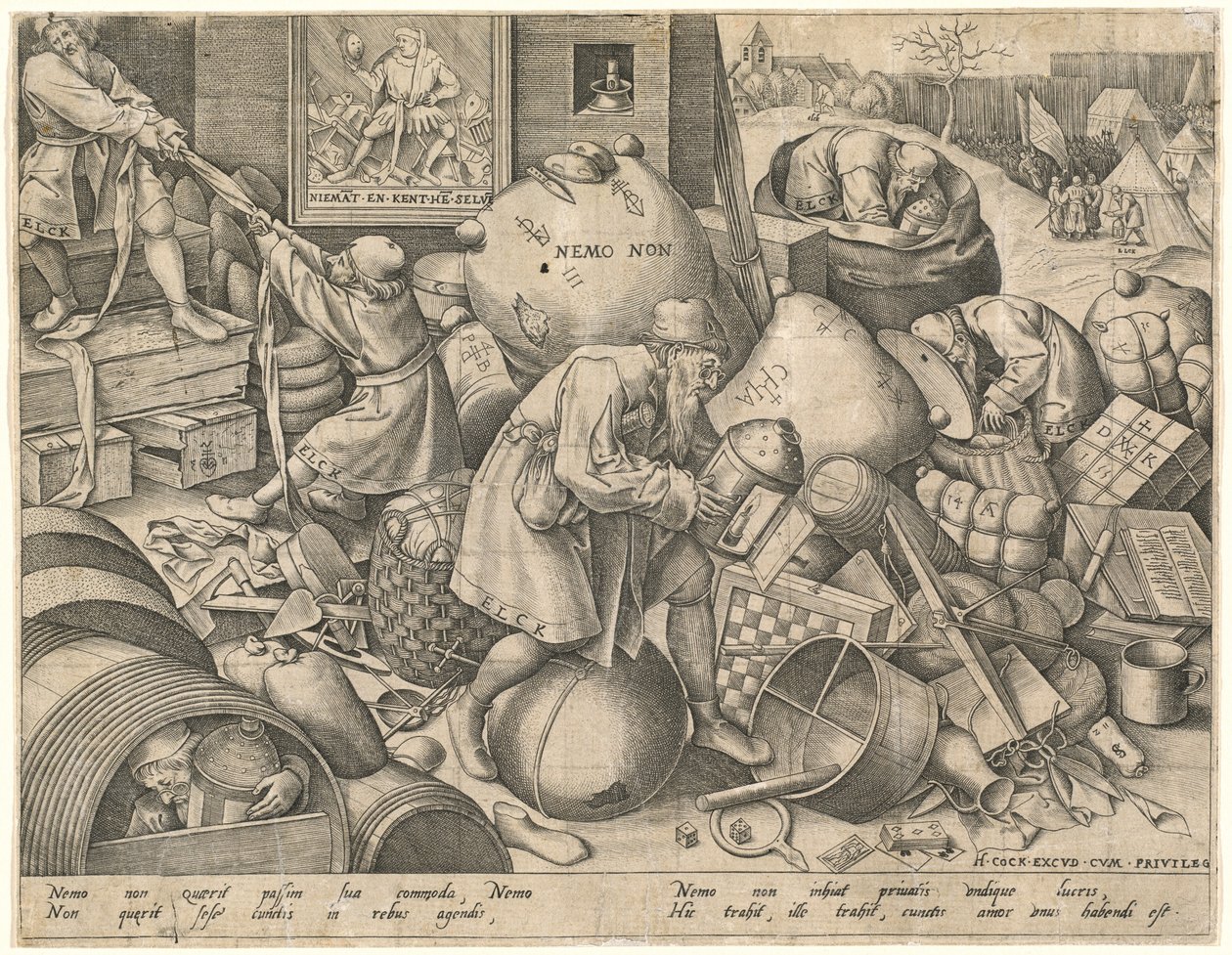 homem comum de Pieter van der Heyden after Pieter Bruegel the Elder