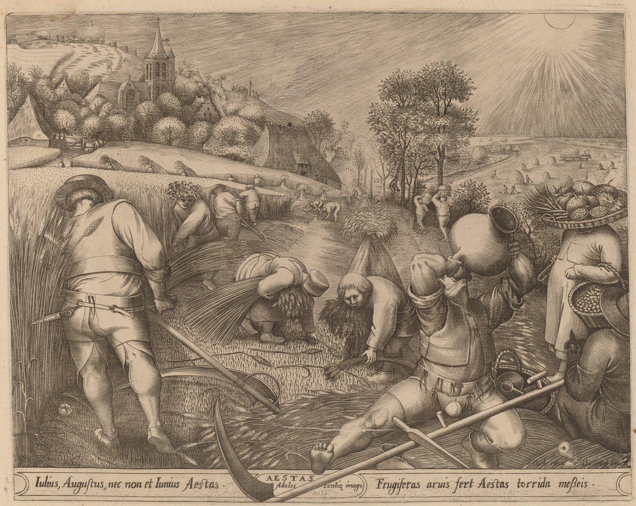 Verão de Pieter van der Heyden after Pieter Bruegel the Elder