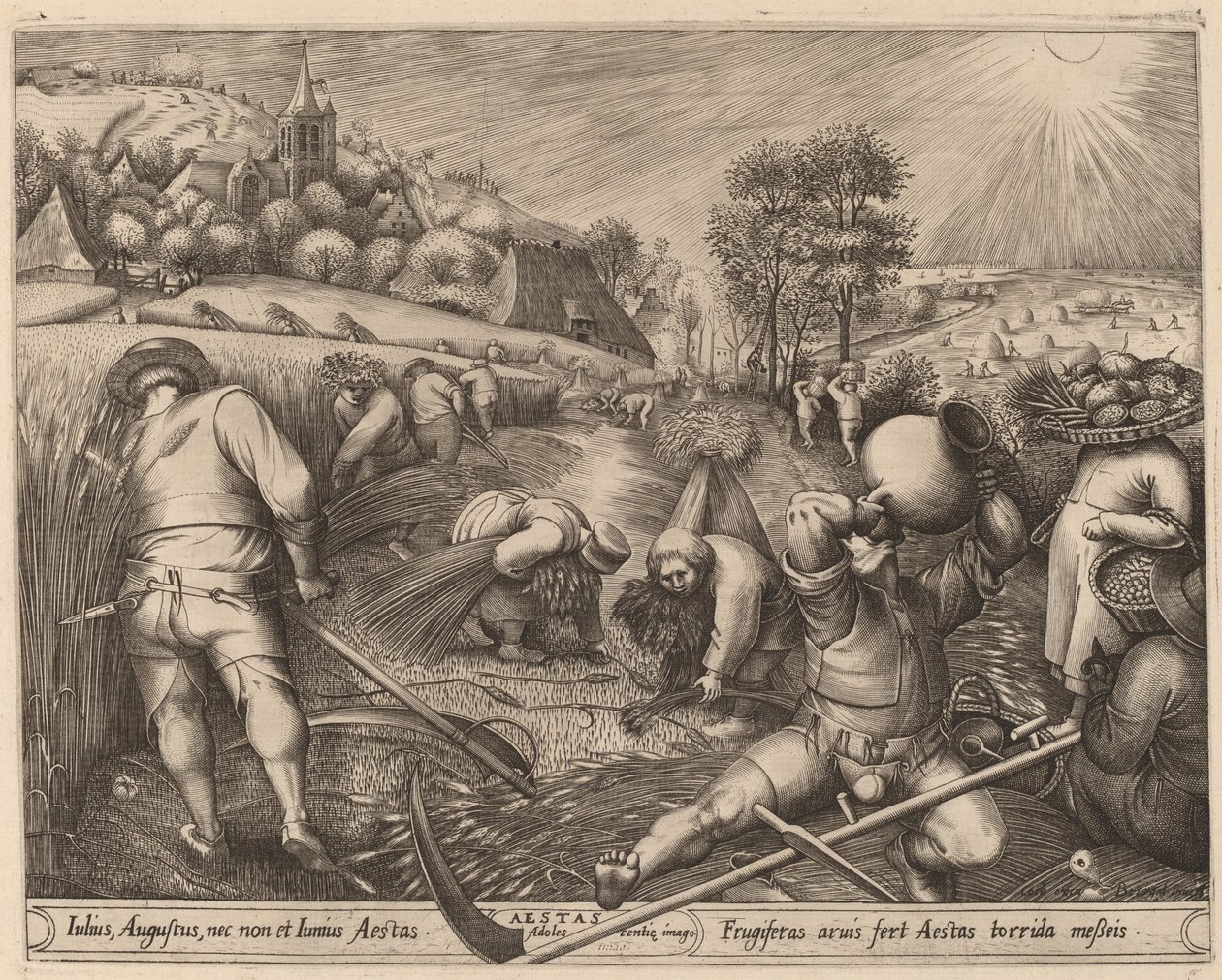 Verão de Pieter van der Heyden after Pieter Bruegel the Elder