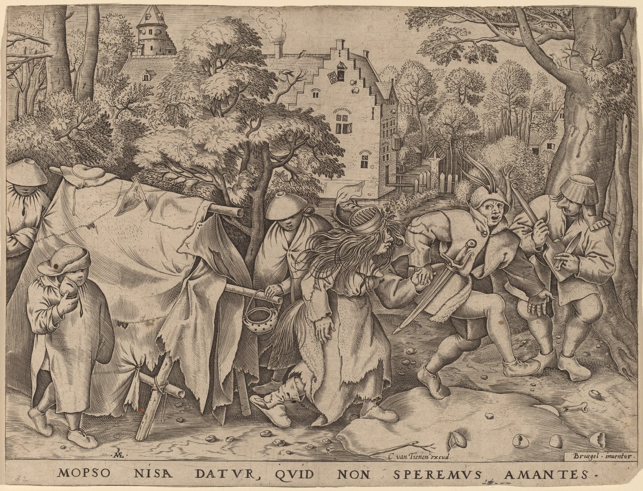 O casamento de Mopsus e Nisa de Pieter van der Heyden after Pieter Bruegel the Elder