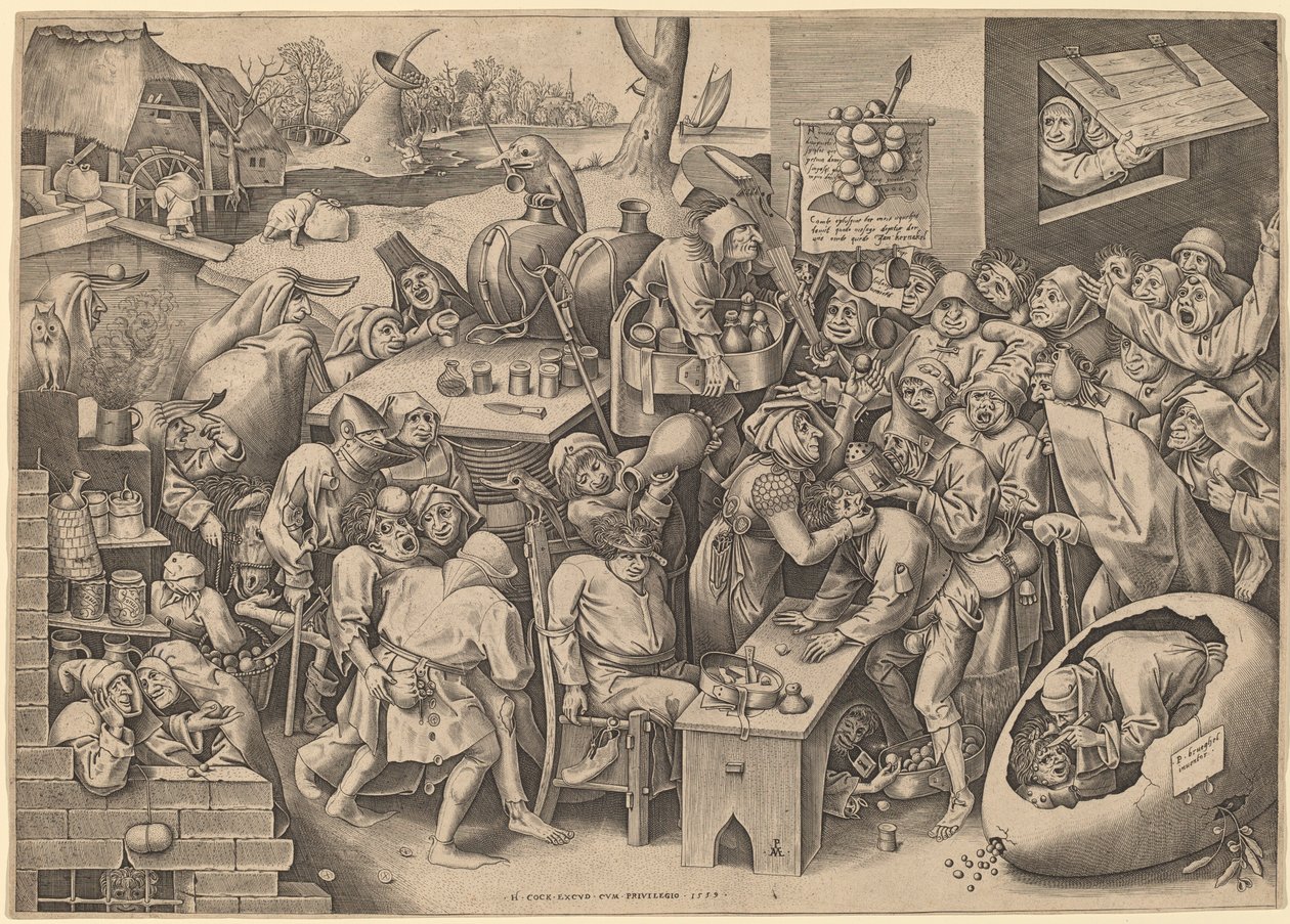 A Bruxa de Malleghem de Pieter van der Heyden after Pieter Bruegel the Elder