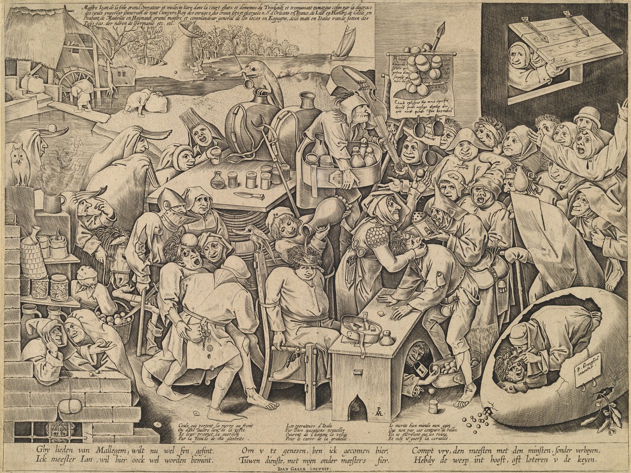 A Bruxa de Malleghem de Pieter van der Heyden after Pieter Bruegel the Elder