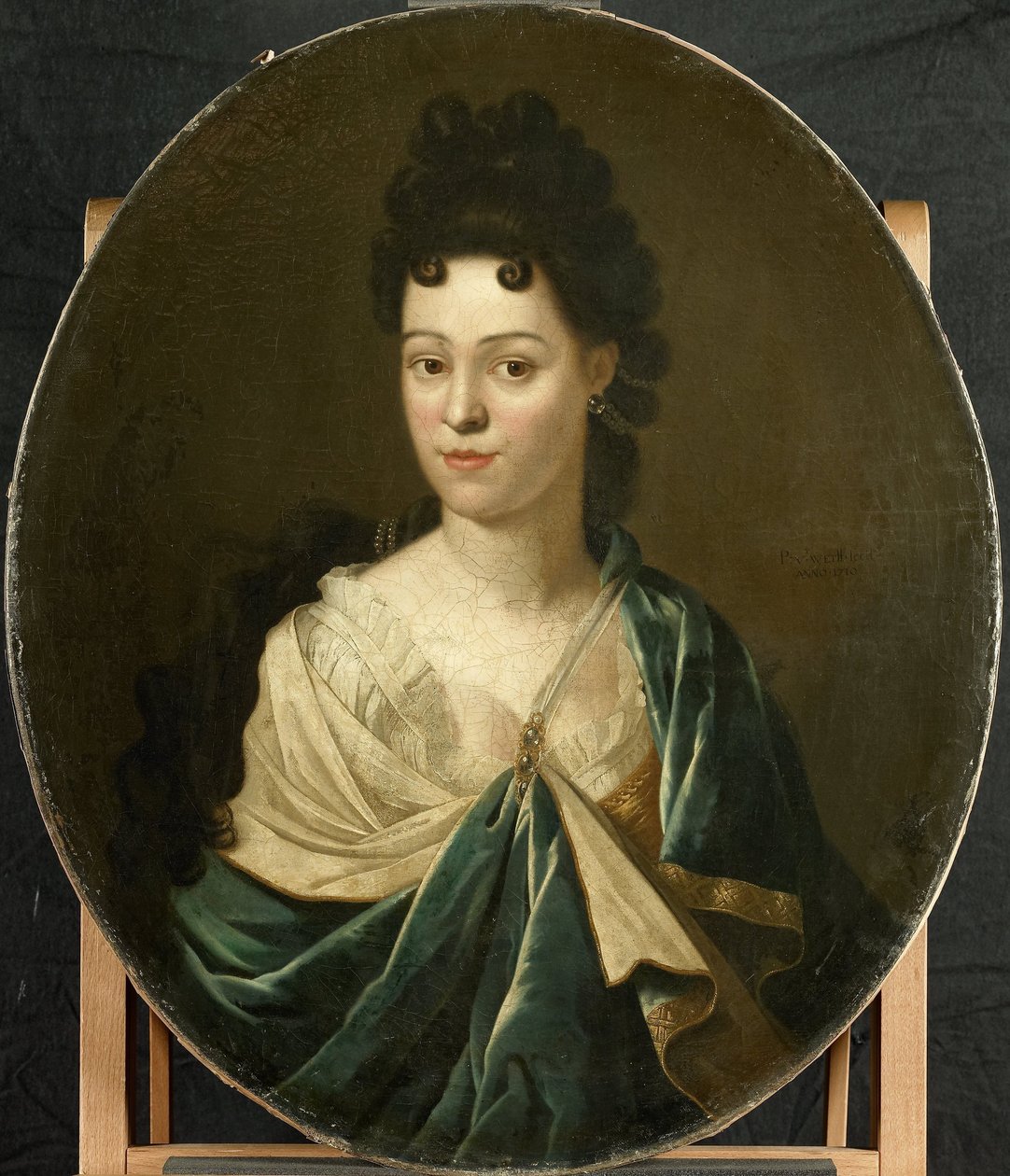 Retrato da Sra. Batalha de peito hy de Pieter van der Werff