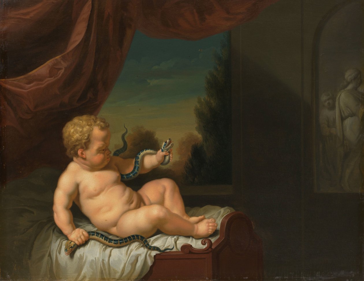 O Hércules Infantil com uma Serpente de Pieter van der Werff