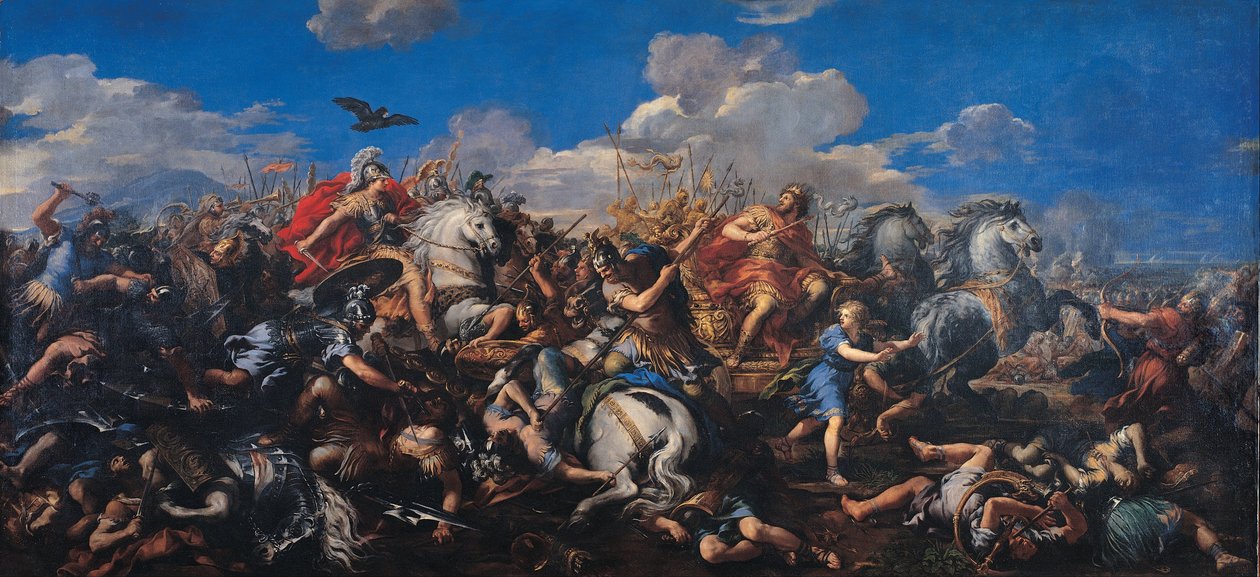 Batalha de Alexandre contra Dario de Pietro da Cortona