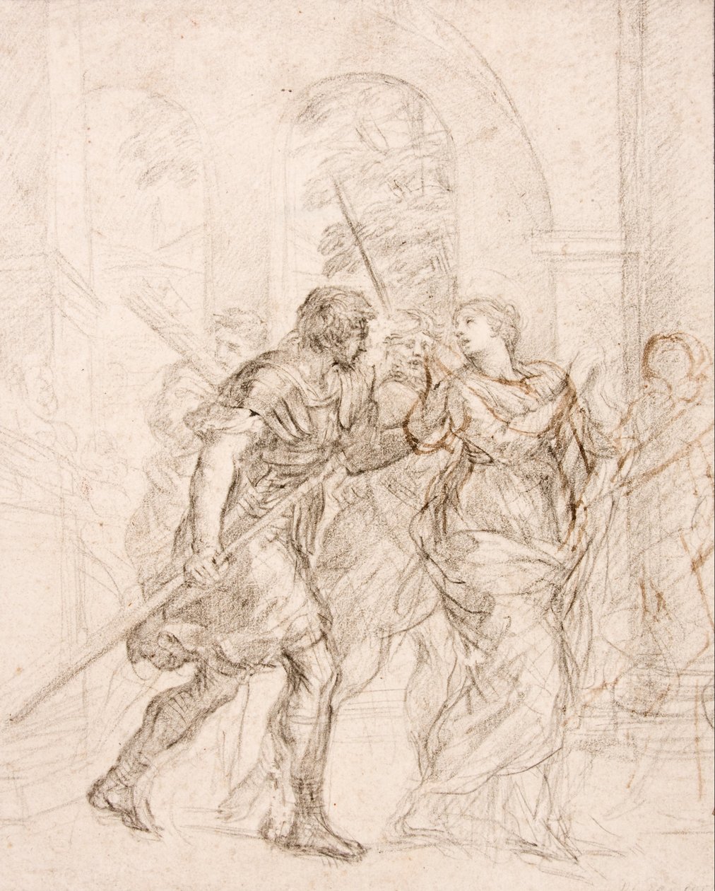 Saint (Martina) sendo conduzida ao seu martírio de Pietro da Cortona