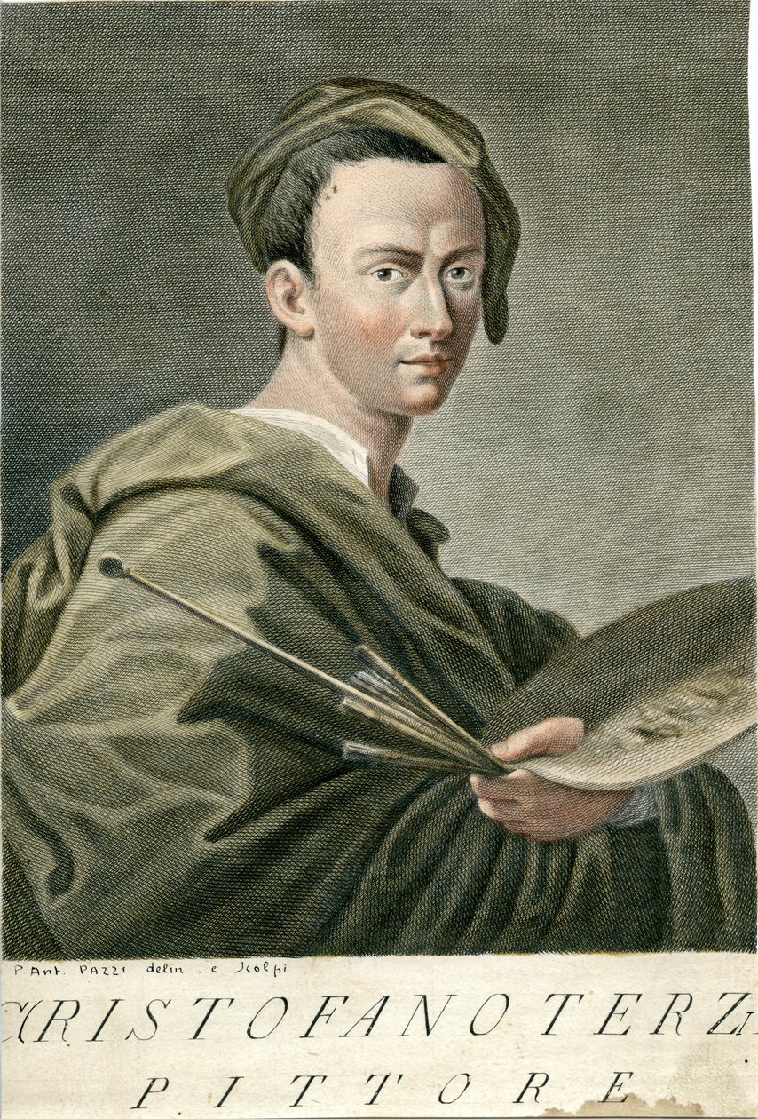 retrato gravado de Pietro Antonio Pazzi