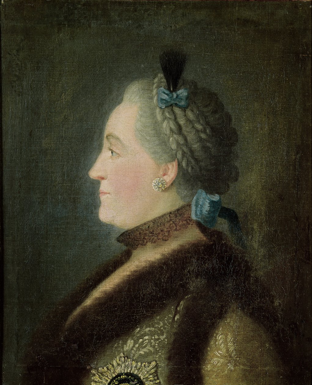 Retrato de Catarina II (1729-1796) da Rússia, depois de uma pintura de Dimitri Gregorievich Levitsky (1735-1822) de Pietro Antonio Rotari