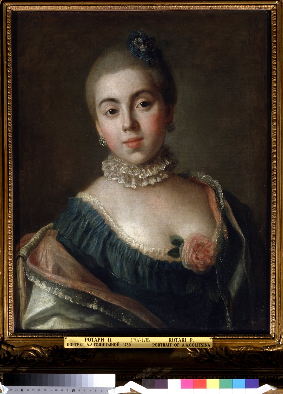 Retrato da princesa Ekaterina Golitsyna, 1759 de Pietro Antonio Rotari