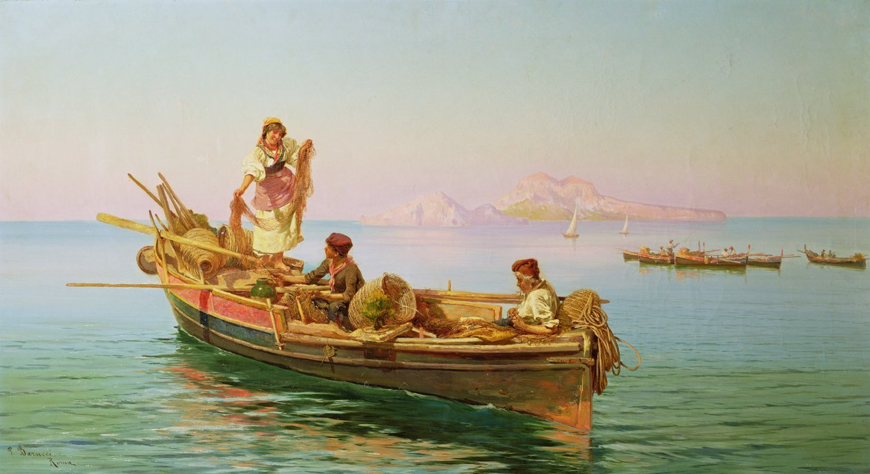 Cena de pesca do sul da Itália de Pietro Barucci