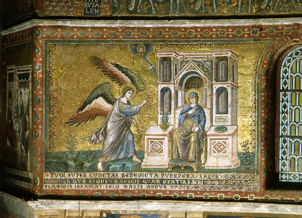 A Anunciação, c.1291 (mosaico) de Pietro Cavallini