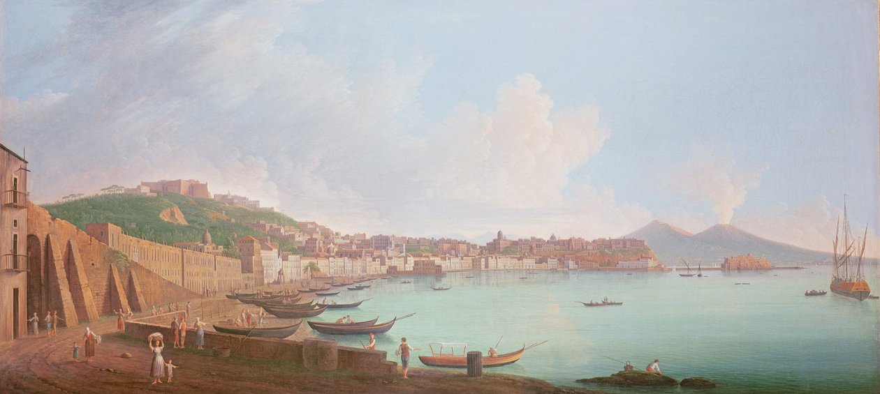 Baía de Nápoles, século XVIII de Pietro Fabris