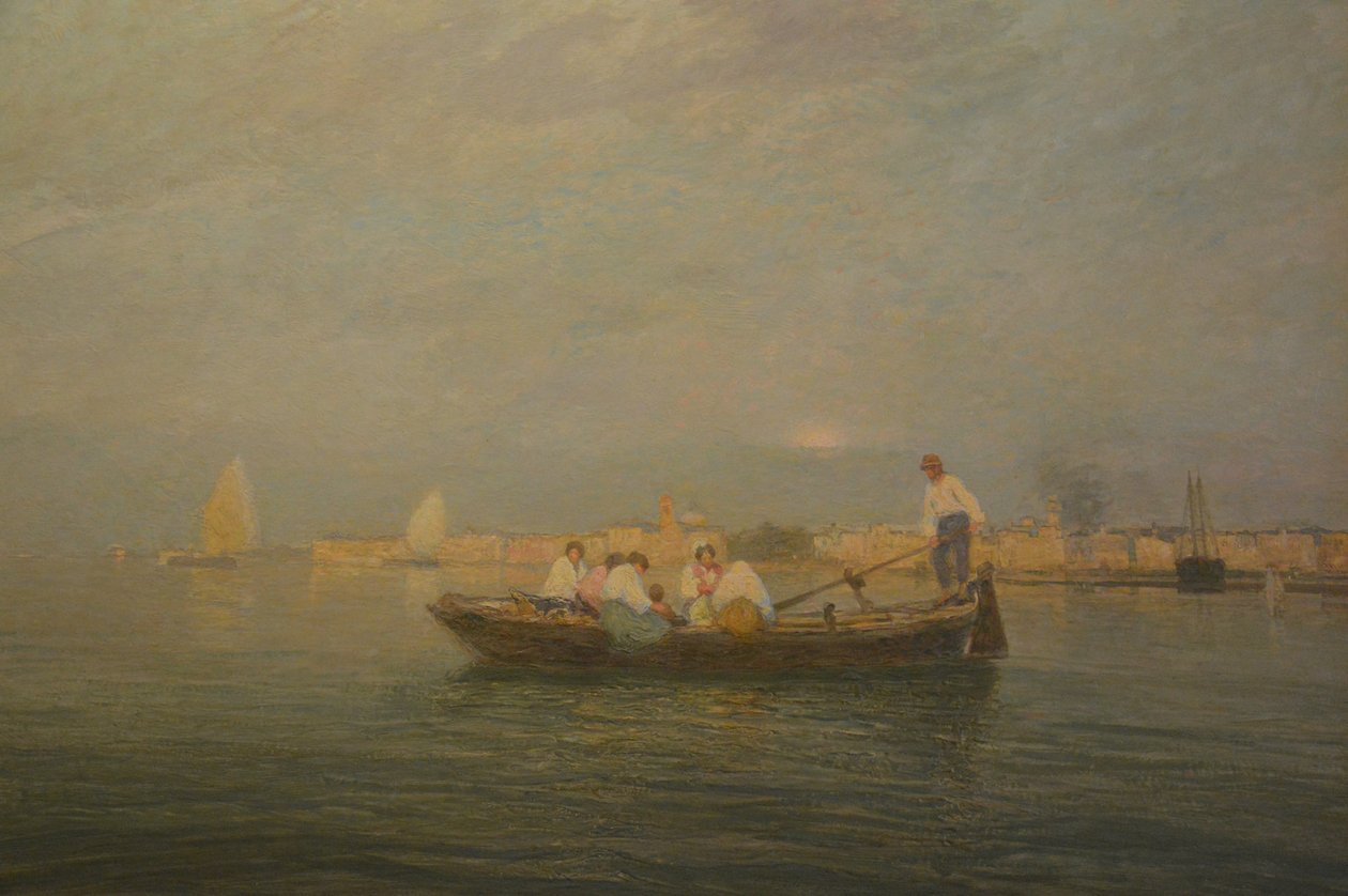 A pintura de Pietro Fragiacomo, em 1914, Il Traghetto (The Ferry) de Pietro Fragiacomo