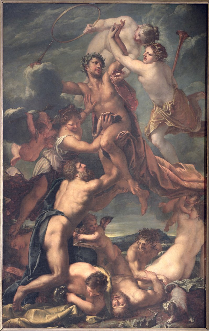 Apoteose do Imperador Leopoldo I da Áustria (1640-1705), 1658-59 de Pietro Liberi