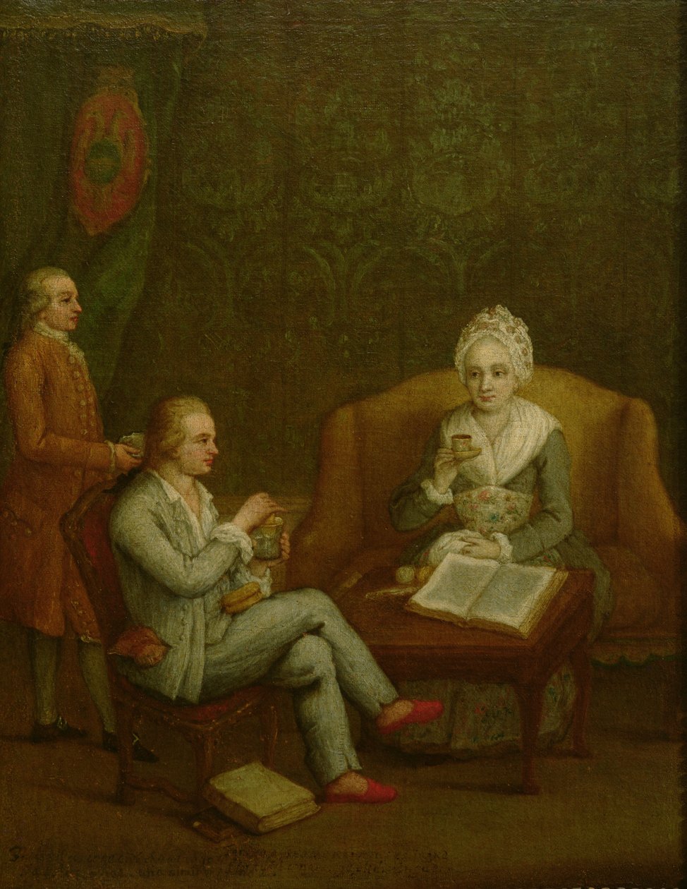 Adriana Giustinian Barbarigo e seu filho Gerolamo Ascanio, c.1776-79 de Pietro Longhi