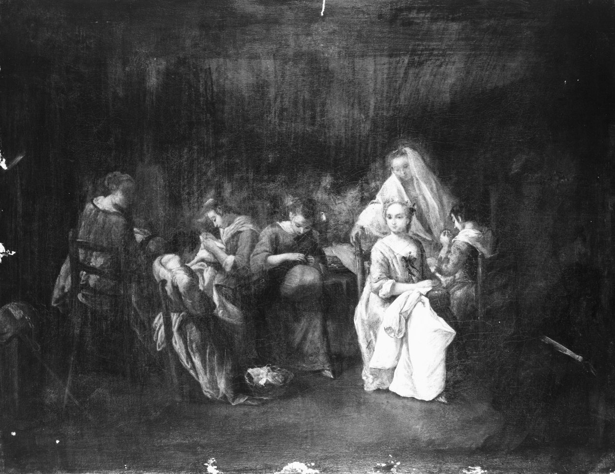 Costura de meninas de Pietro Longhi