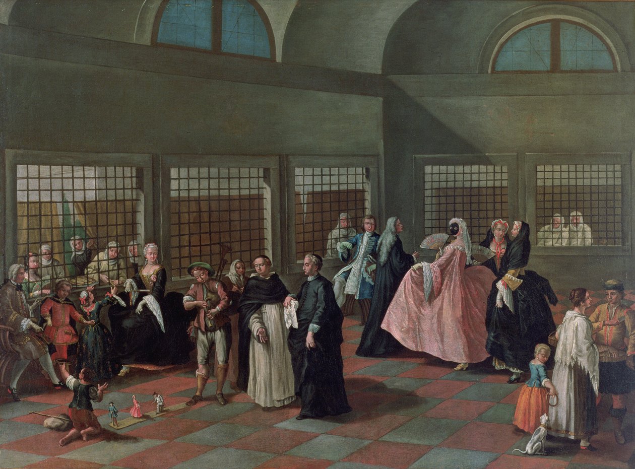 O salão de visitas no convento de Pietro Longhi