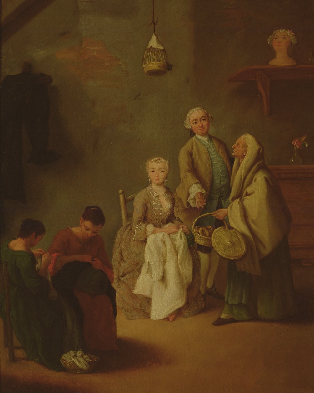 Costura mulheres de Pietro Longhi