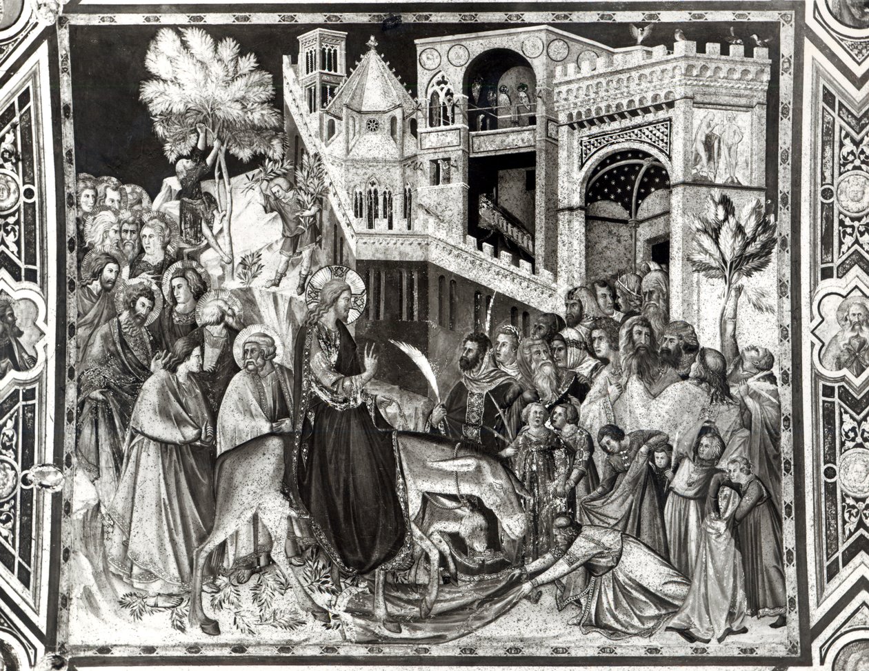 Entrada de Cristo em Jerusalém de Pietro Lorenzetti
