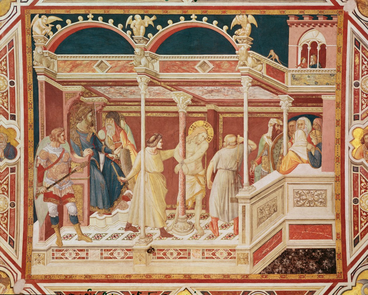 A Flagelação de Cristo, c.1320 de Pietro Lorenzetti