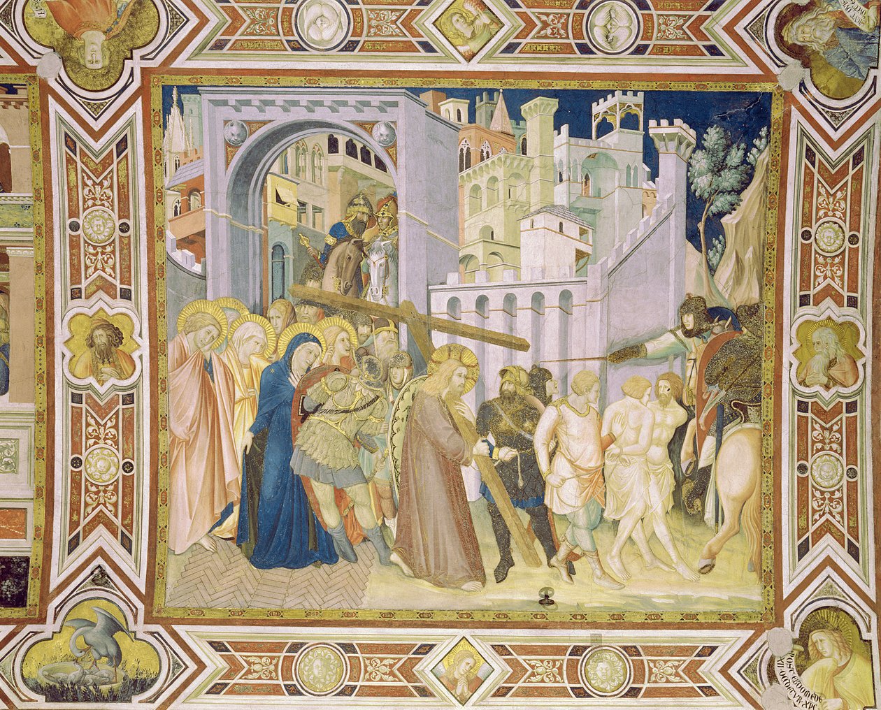 O Caminho do Calvário, 1320 de Pietro Lorenzetti