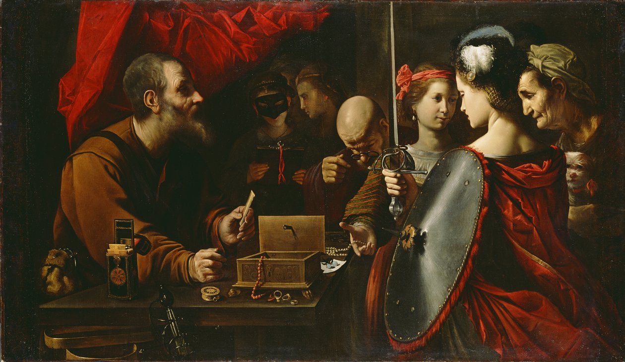 Aquiles entre as Filhas de Lycomedes, c.1625-30 de Pietro Paolini