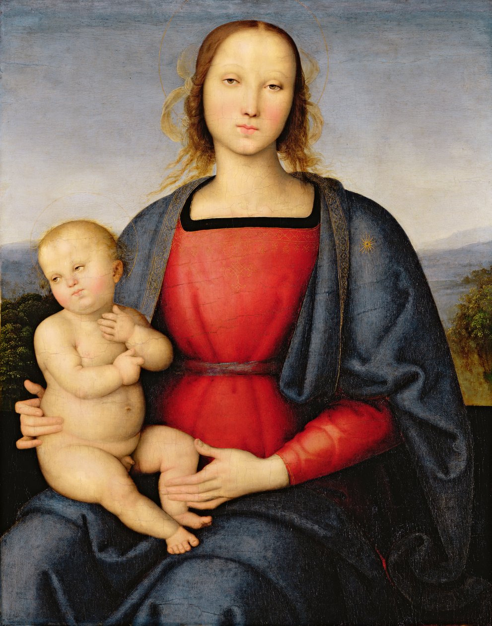 Madonna e Child, c.1500 (tempera no painel) de Pietro Perugino