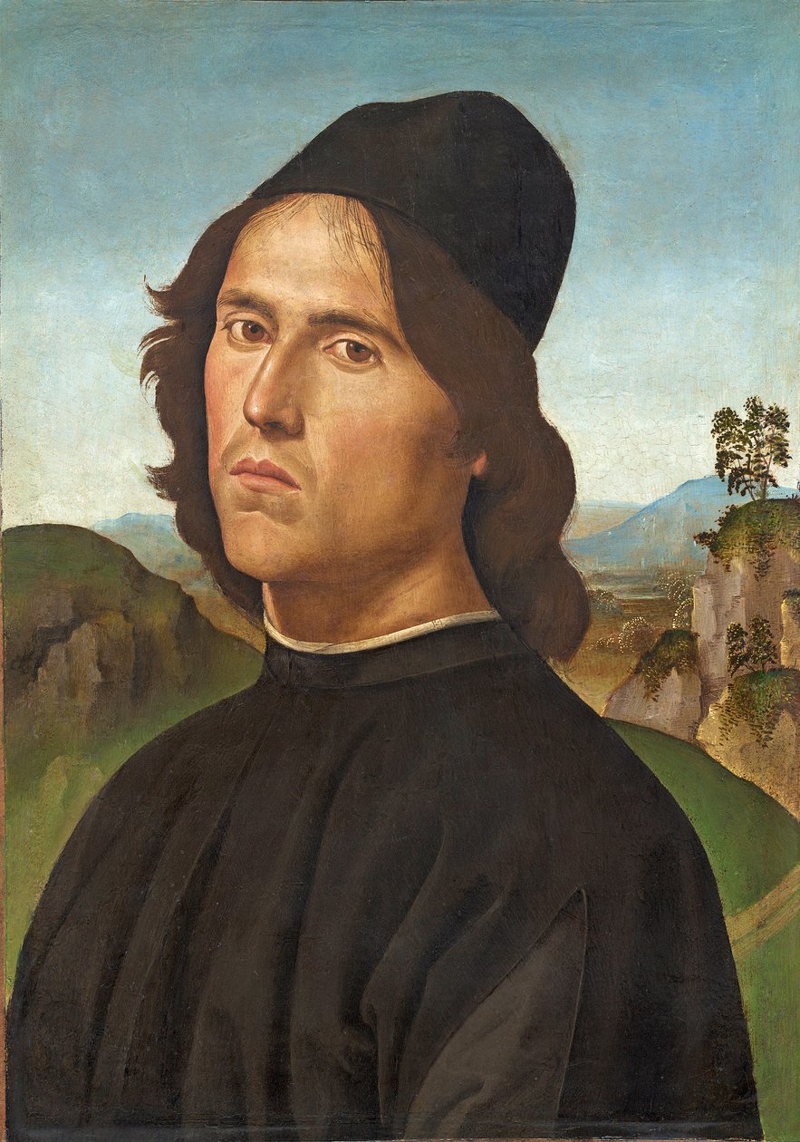 Retrato de Lorenzo de Credi, 1488 de Pietro Perugino