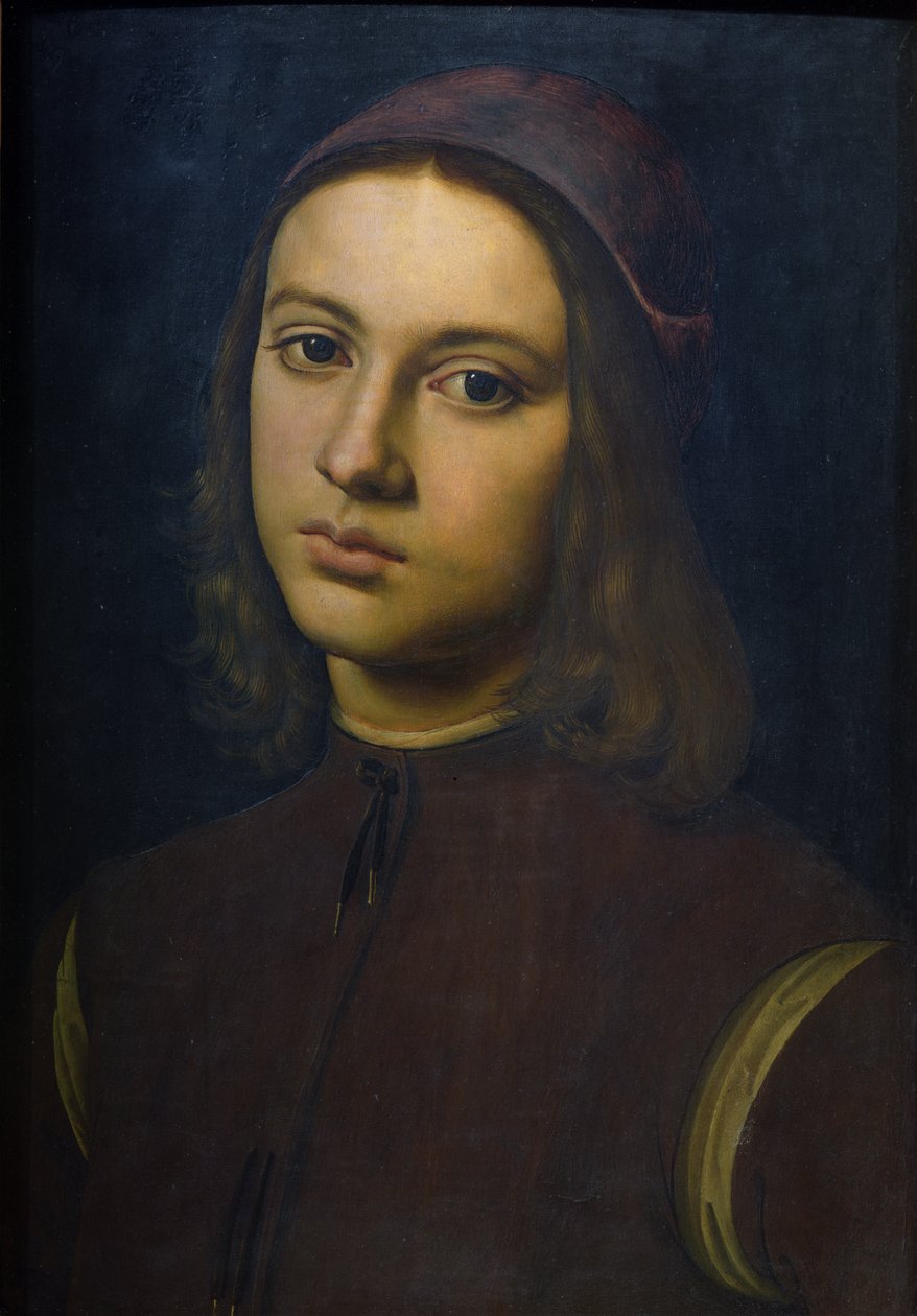 Retrato de um jovem, 1495 de Pietro Perugino