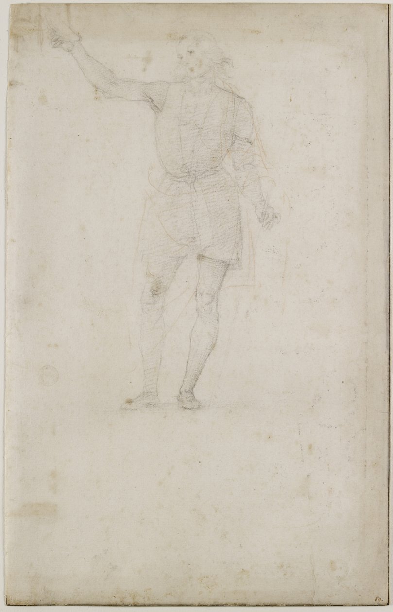 Recto: Estudo para um São João Batista. Verso: um olho, WA1846.4 de Pietro Perugino