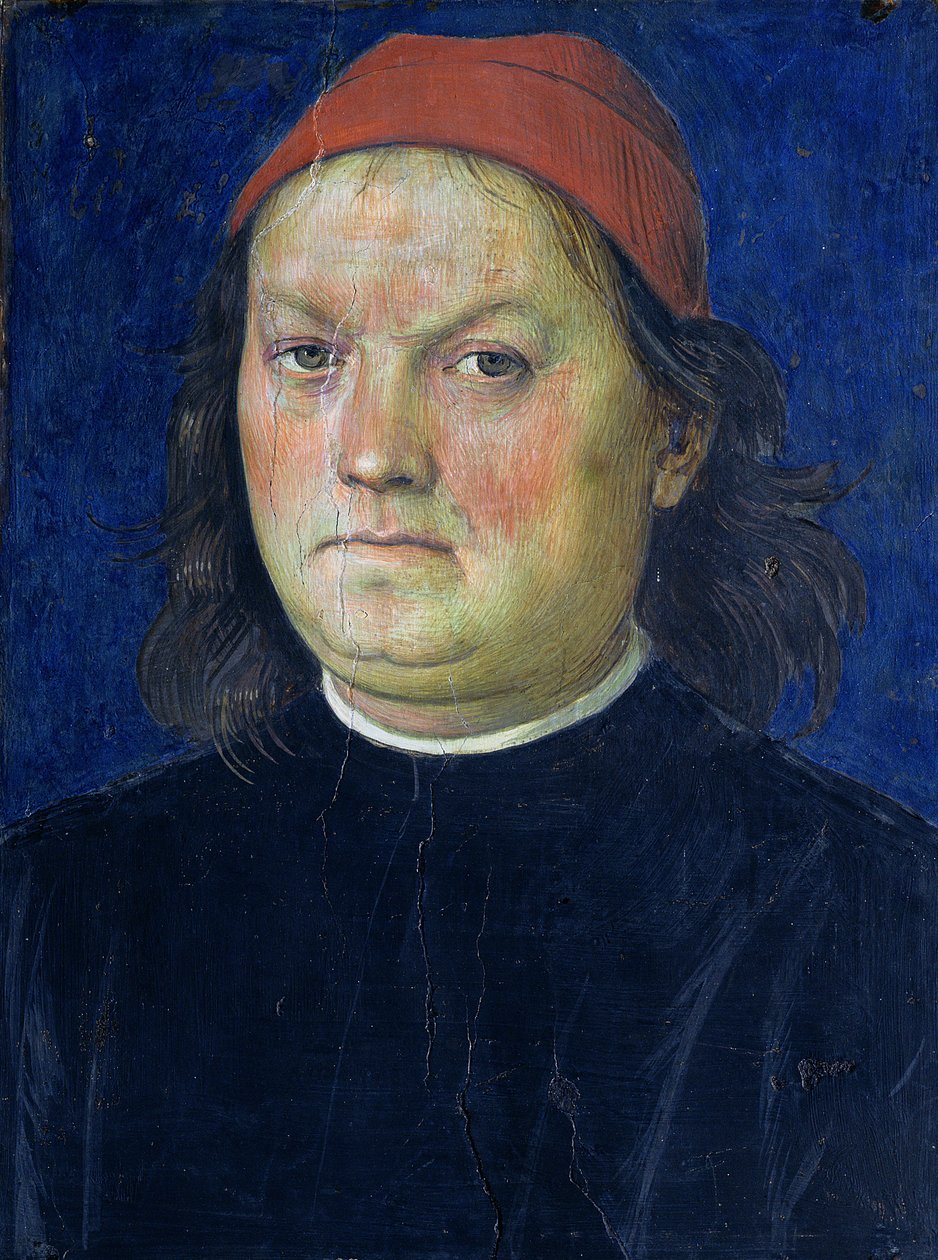 Auto-retrato, da Sala dell&39;Udienza, 1496-1500 de Pietro Perugino