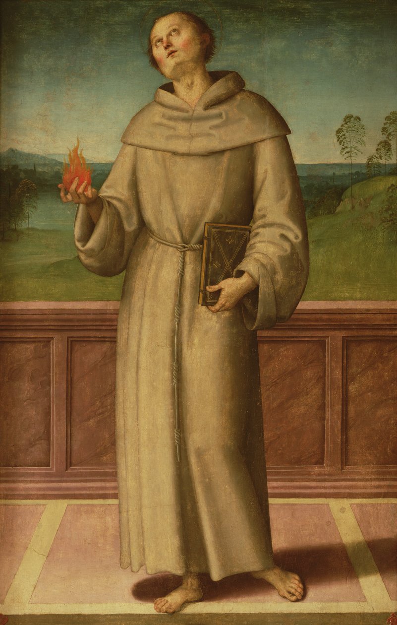 Santo Antônio de Pádua (têmpera sobre tela) de Pietro Perugino