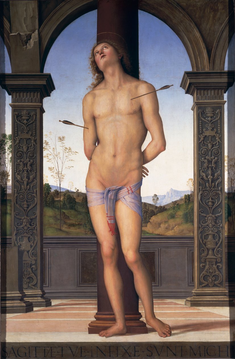São Sebastião, c.1490-1500 de Pietro Perugino