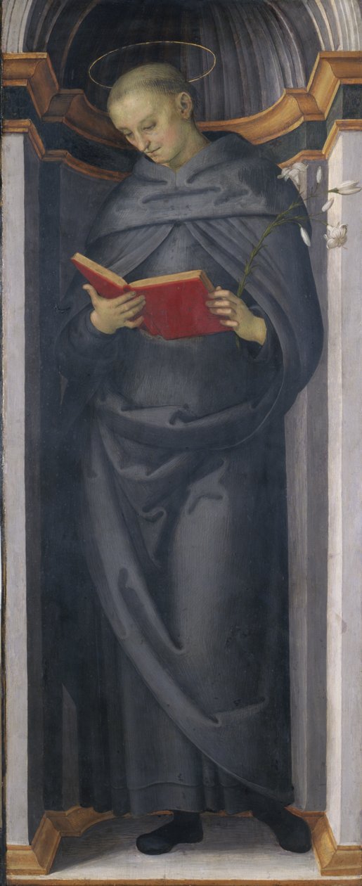 O Beato Filipe Benício, c.1505-6 (têmpera sobre madeira de choupo) de Pietro Perugino