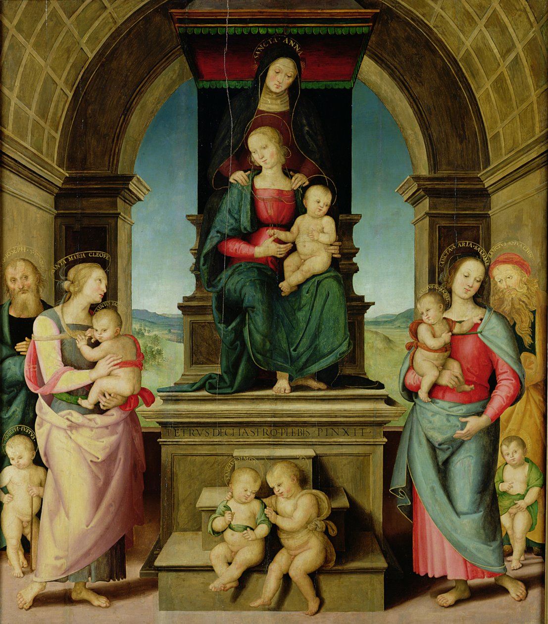 A Família de Santa Ana, c.1507 de Pietro Perugino