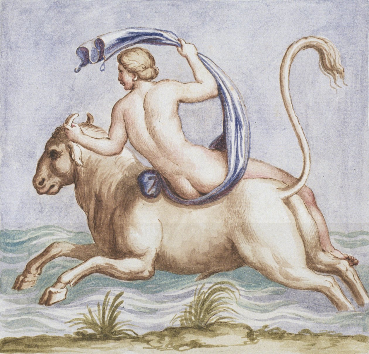 Ms Gen 1496 Plate CXX Violação de Europa, 1674 de Pietro Santi Bartoli
