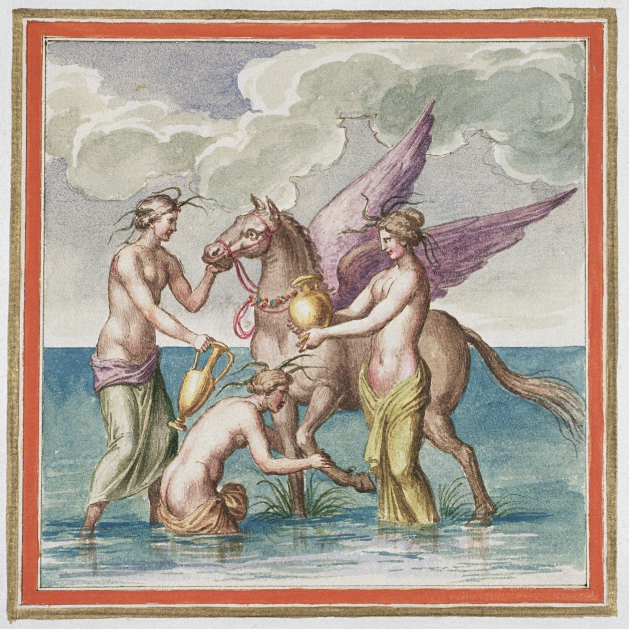 Ms Gen 1496 Plate XXX Pegasus, 1674 de Pietro Santi Bartoli