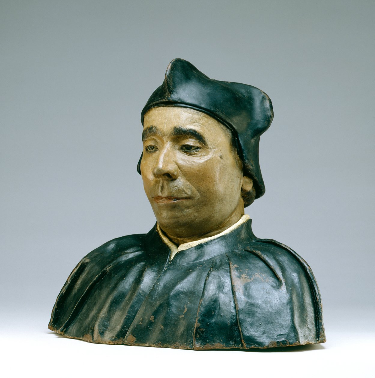 Busto de um estudioso ou um prelado, 1545 (terracota policromada) de Pietro Torrigiano