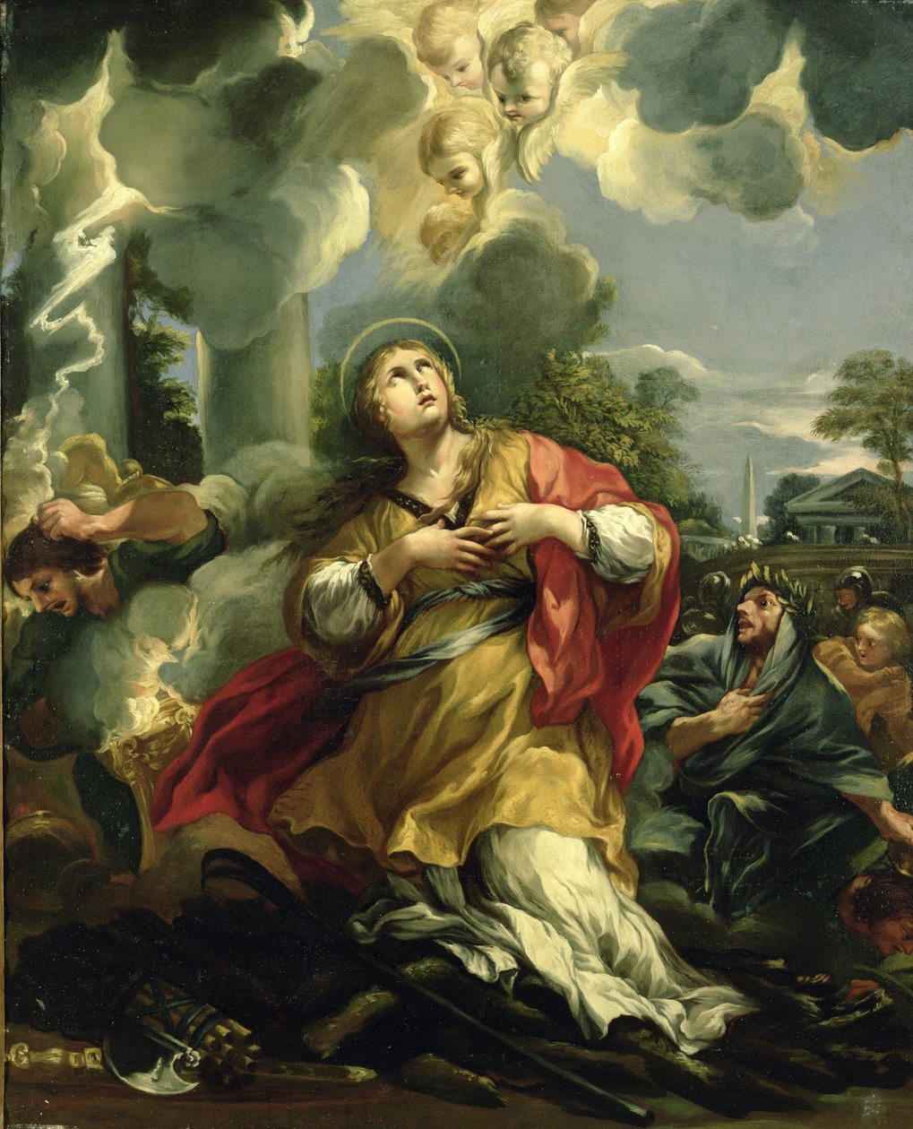 A visão de Santa Bárbara de Pietro da Cortona