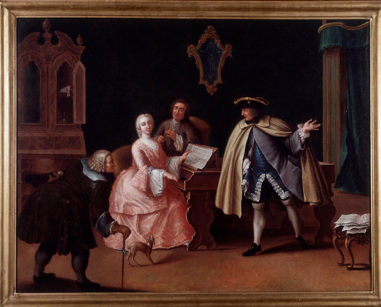 A aula de música (Pintura de Pietro (after) Longhi