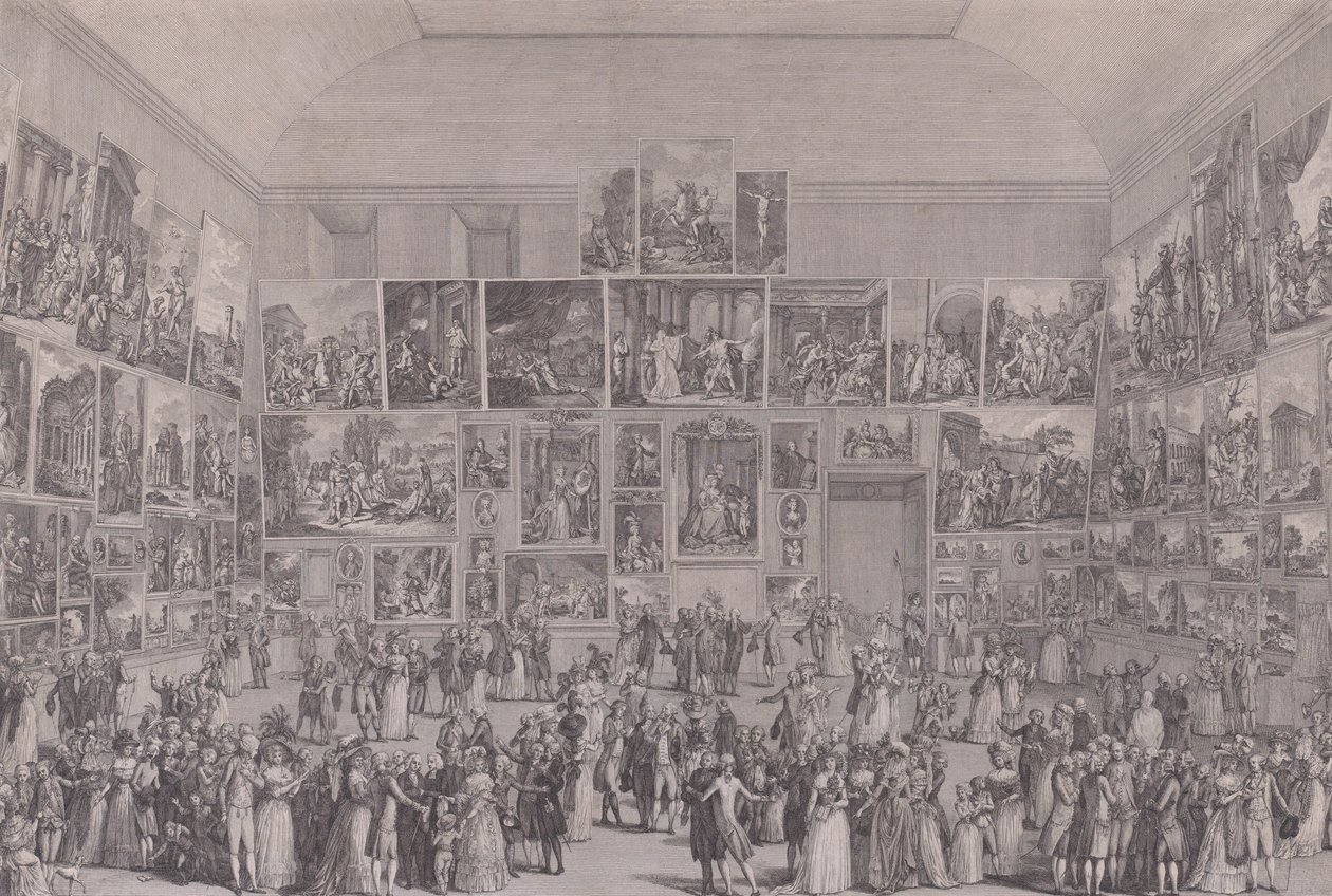 Exposição no Salon du Louvre em 1787. de Pietro Antonio Martini