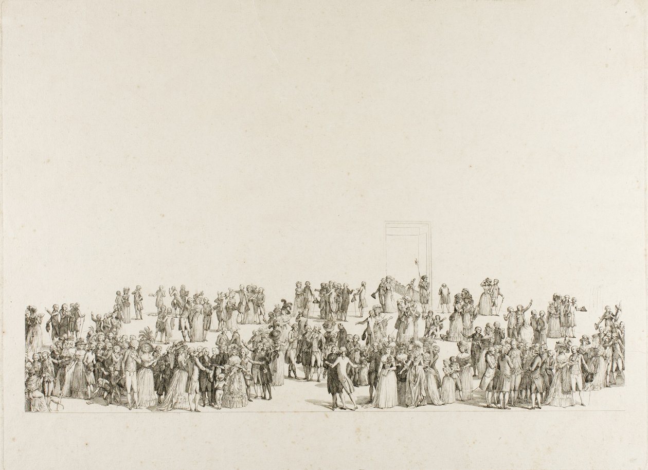 A exposição no Salon du Louvre em 1787, 1787 de Pietro Antonio Martini