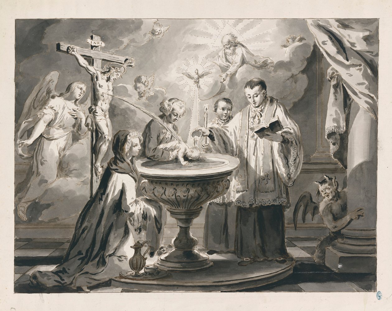 O Baptismo dos Sete Sacramentos de Pietro Antonio Novelli