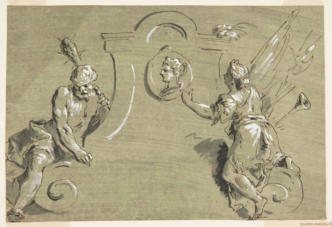 Projeto para Parte de uma Decoração Pintada de Pietro Antonio Novelli